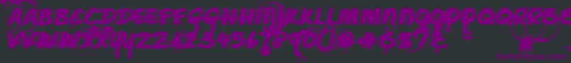 Caffeineblackout Font – Purple Fonts on Black Background