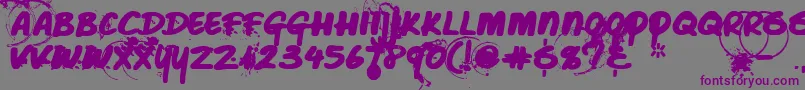 Caffeineblackout Font – Purple Fonts on Gray Background