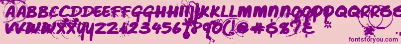 Caffeineblackout Font – Purple Fonts on Pink Background
