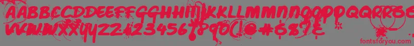 Caffeineblackout Font – Red Fonts on Gray Background