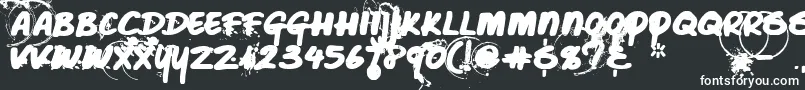 Шрифт Caffeineblackout – белые шрифты на чёрном фоне