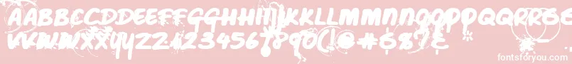 Caffeineblackout Font – White Fonts on Pink Background