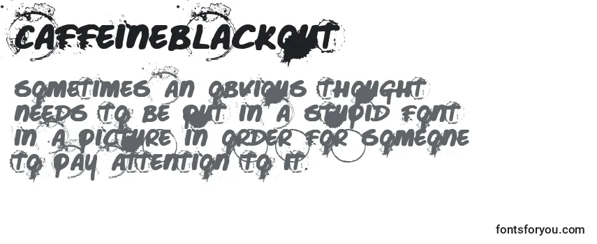 Review of the Caffeineblackout Font