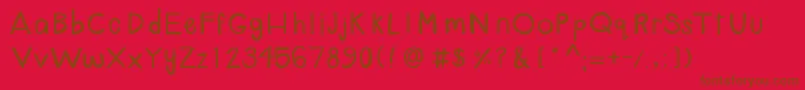 FourthGraderFont Font – Brown Fonts on Red Background