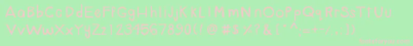 FourthGraderFont Font – Pink Fonts on Green Background