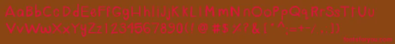 FourthGraderFont Font – Red Fonts on Brown Background