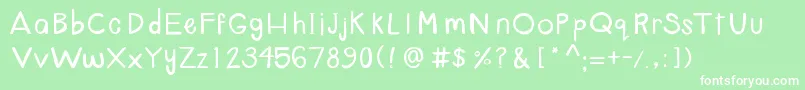 FourthGraderFont Font – White Fonts on Green Background