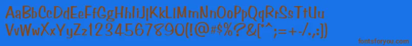 BenguiatFriskyAtt Font – Brown Fonts on Blue Background