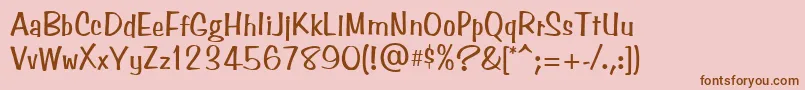 BenguiatFriskyAttフォントについての詳細 フォントBenguiatFriskyAtt – ピンクの背景に茶色のフォント