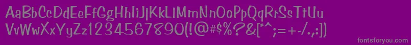 BenguiatFriskyAtt-Schriftart – Graue Schriften auf violettem Hintergrund