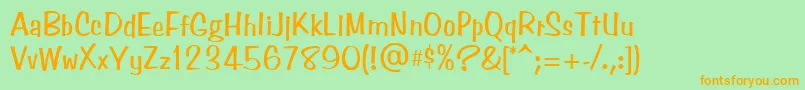 BenguiatFriskyAtt Font – Orange Fonts on Green Background