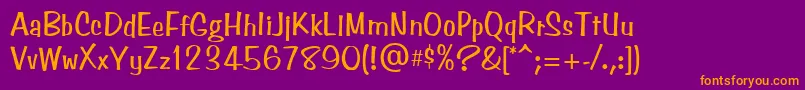 Подробнее о шрифте BenguiatFriskyAtt Шрифт BenguiatFriskyAtt – оранжевые шрифты на фиолетовом фоне