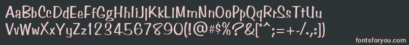 BenguiatFriskyAtt Font – Pink Fonts on Black Background