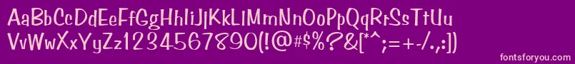 BenguiatFriskyAtt Font – Pink Fonts on Purple Background