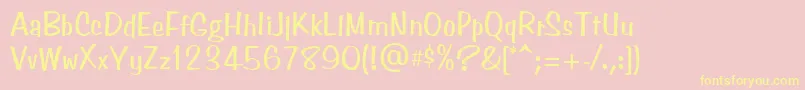BenguiatFriskyAtt Font – Yellow Fonts on Pink Background