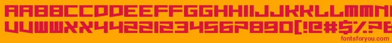 Hysterix Font – Red Fonts on Orange Background