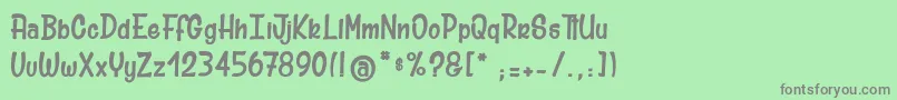 MrSunshine2 Font – Gray Fonts on Green Background