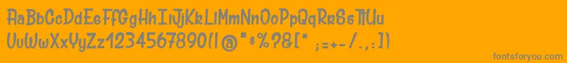 MrSunshine2 Font – Gray Fonts on Orange Background