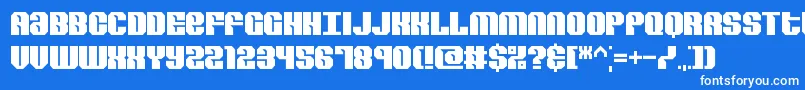 Revert-Schriftart – Weiße Schriften auf blauem Hintergrund
