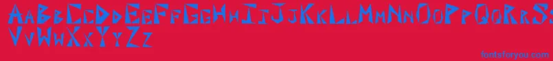 PaxilInitials Font – Blue Fonts on Red Background