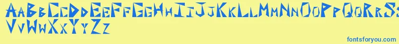 PaxilInitials Font – Blue Fonts on Yellow Background