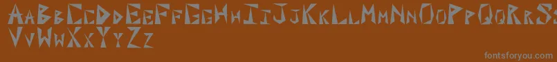 PaxilInitials Font – Gray Fonts on Brown Background