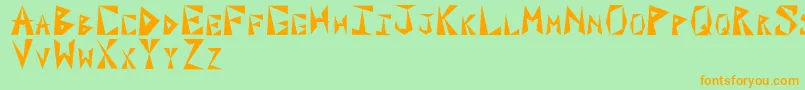 PaxilInitials Font – Orange Fonts on Green Background