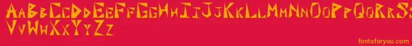 PaxilInitials Font – Orange Fonts on Red Background