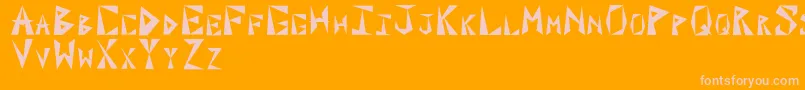 PaxilInitials Font – Pink Fonts on Orange Background