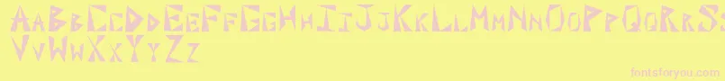 PaxilInitials Font – Pink Fonts on Yellow Background