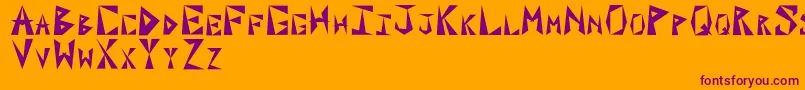 PaxilInitials Font – Purple Fonts on Orange Background