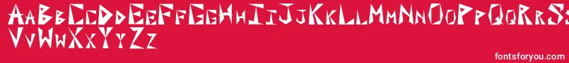 フォントPaxilInitials – 赤い背景に白い文字
