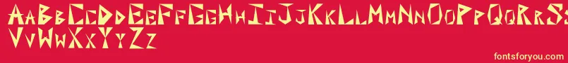 PaxilInitials Font – Yellow Fonts on Red Background