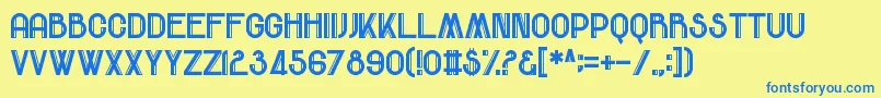 ComeRainOrFall Font – Blue Fonts on Yellow Background