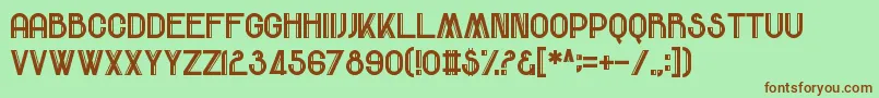 ComeRainOrFall Font – Brown Fonts on Green Background
