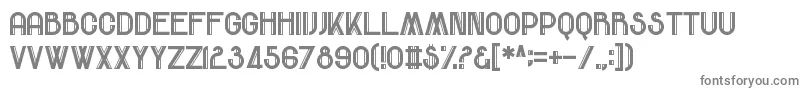フォントComeRainOrFall – 白い背景に灰色の文字