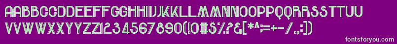 ComeRainOrFall Font – Green Fonts on Purple Background