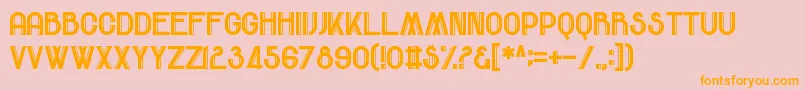 ComeRainOrFall Font – Orange Fonts on Pink Background