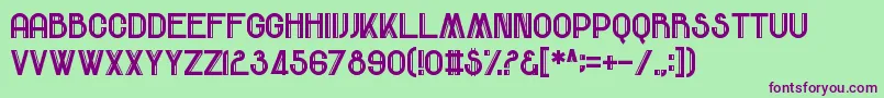 ComeRainOrFall Font – Purple Fonts on Green Background