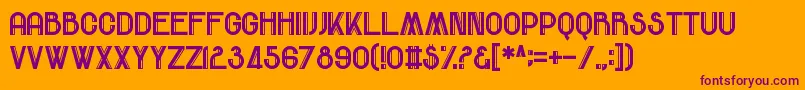 ComeRainOrFall Font – Purple Fonts on Orange Background