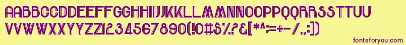 ComeRainOrFall Font – Purple Fonts on Yellow Background