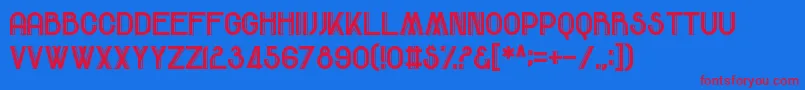 ComeRainOrFall Font – Red Fonts on Blue Background