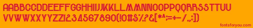 ComeRainOrFall Font – Red Fonts on Orange Background
