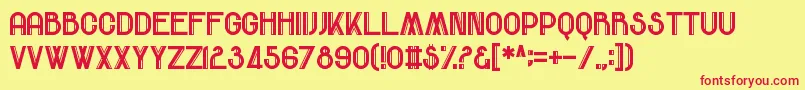 ComeRainOrFall Font – Red Fonts on Yellow Background