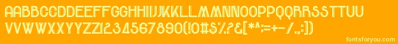 ComeRainOrFall Font – Yellow Fonts on Orange Background