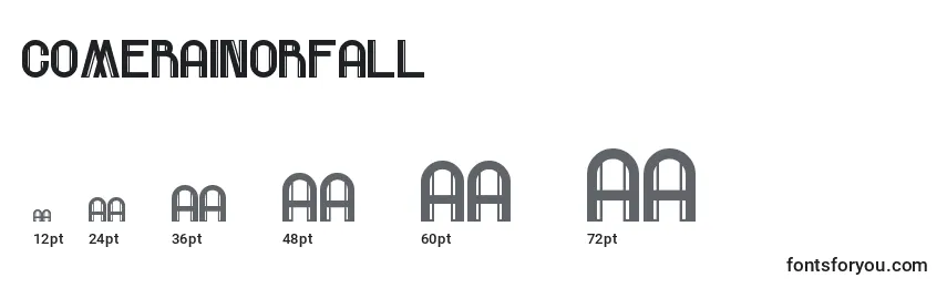 ComeRainOrFall Font Sizes