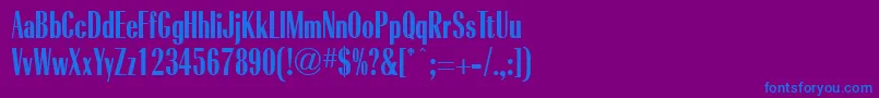 Шрифт RadiantBoldCondensedRegular – синие шрифты на фиолетовом фоне