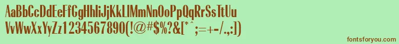 RadiantBoldCondensedRegular Font – Brown Fonts on Green Background