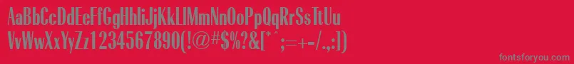 RadiantBoldCondensedRegular Font – Gray Fonts on Red Background