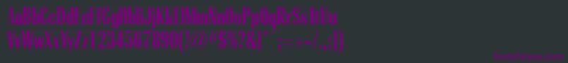 Шрифт RadiantBoldCondensedRegular – фиолетовые шрифты на чёрном фоне